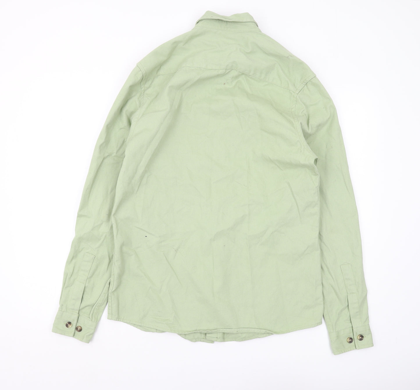 ASOS Men's Green Button-Up Shirt XS