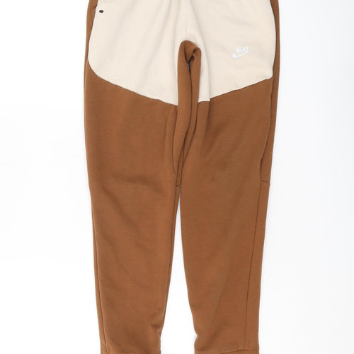 Nike Boys Brown Beige Jogger Trousers Size 176