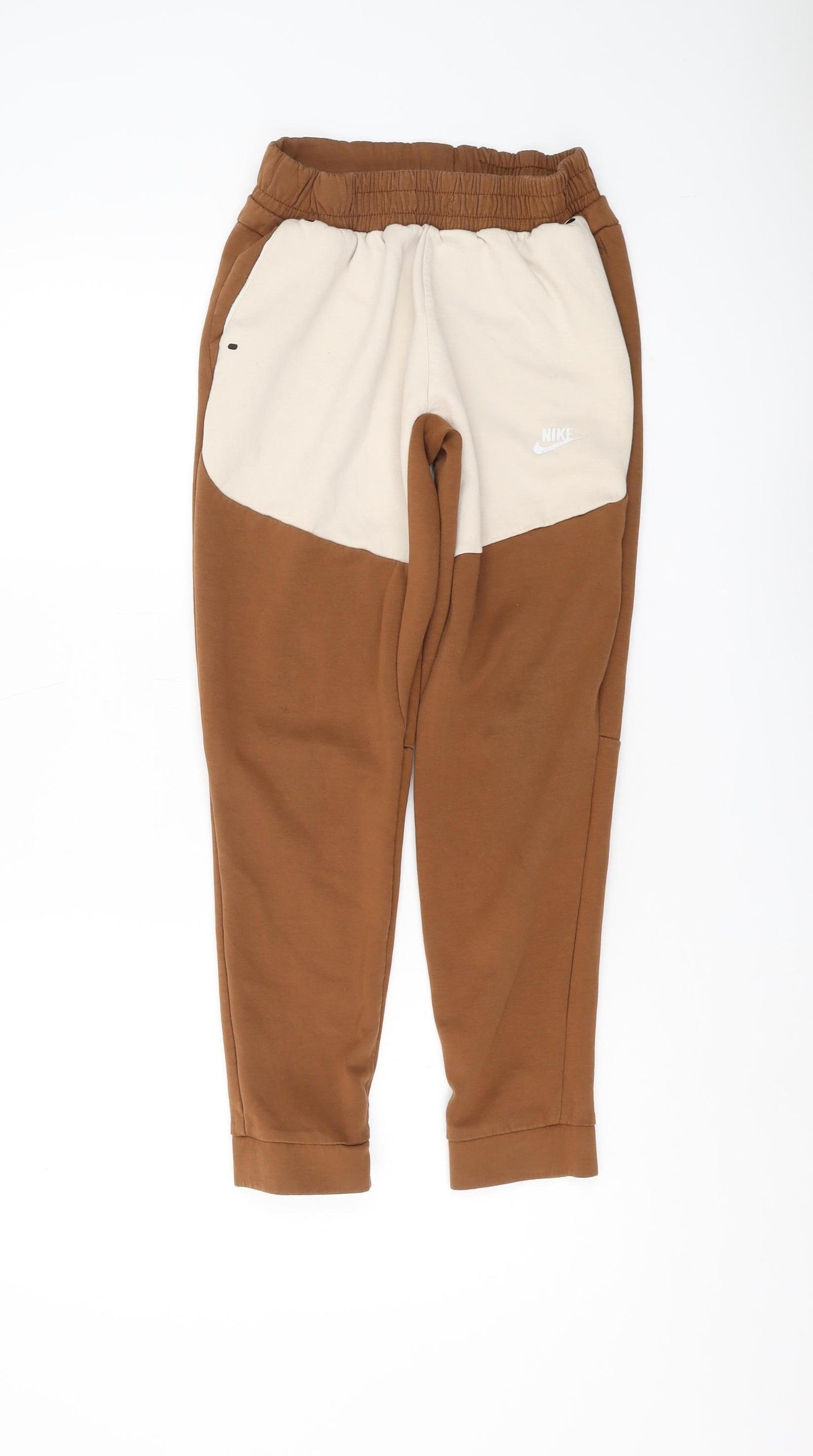 Nike Boys Brown Beige Jogger Trousers Size 176