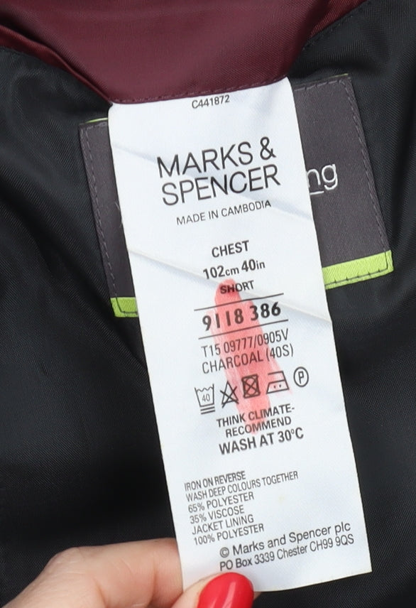 Marks and Spencer Men's Black 40S Suit Jacket
