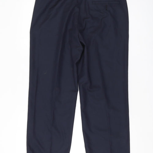 Marks & Spencer Men's Blue Regular Fit Trousers, L