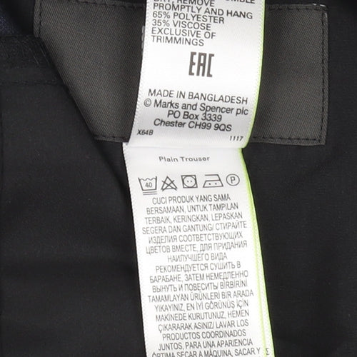 Marks & Spencer Men's Blue Regular Fit Trousers, L