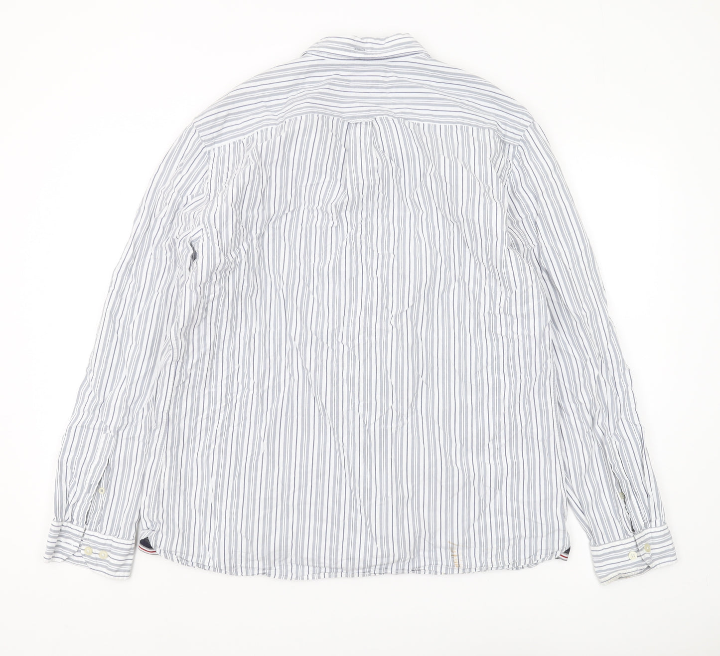 Marks and Spencer Men's XL Blue Striped Shirt