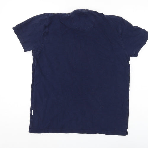 Peter Werth Men's Blue Cotton Crew Neck T-Shirt M