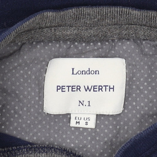 Peter Werth Men's Blue Cotton Crew Neck T-Shirt M