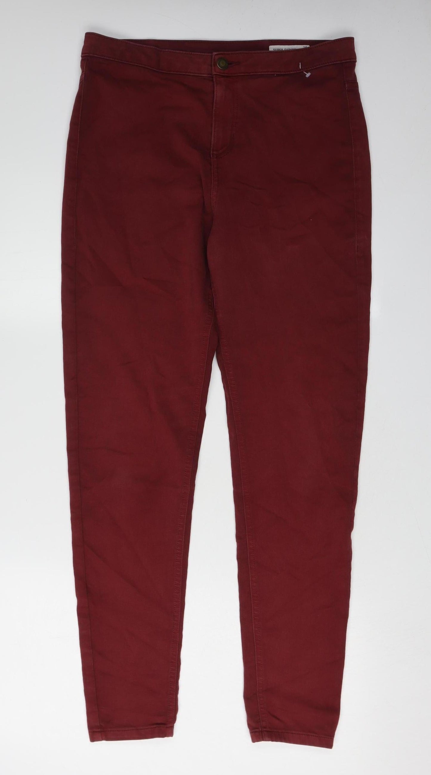 Marks and Spencer Women's Red Skinny Jeans Size 14