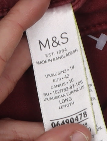 Marks and Spencer Women's Red Skinny Jeans Size 14