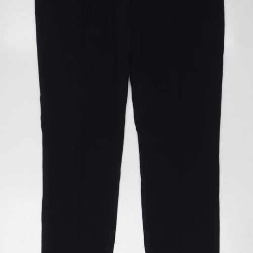 Next Men's Black Trousers, Size L, Straight Leg