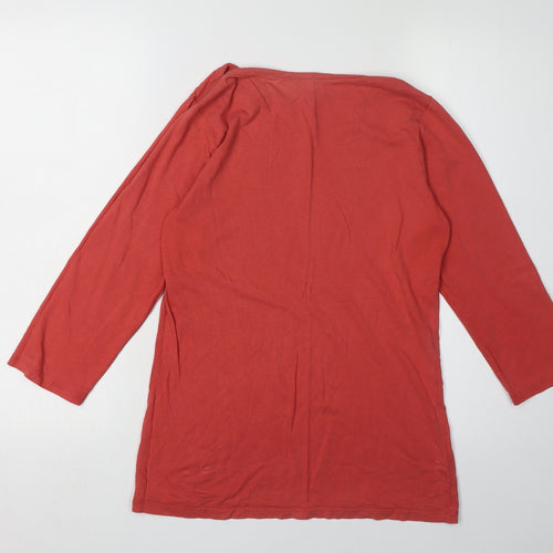 FatFace Women's Red 3/4 Sleeve T-Shirt Size 12