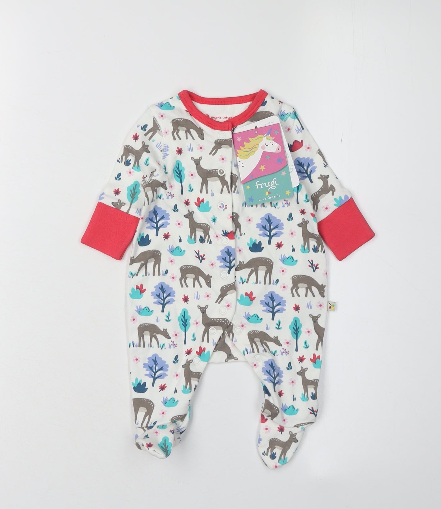 Frugi Unisex Newborn Multicoloured Babygrow - Organic Cotton