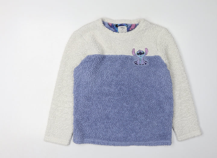 Disney Teens Stitch Fleece Nightwear, Multicoloured, 10-12