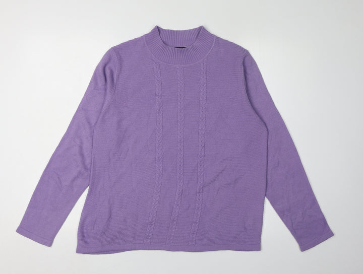 Isle Essentials Women's Purple Pullover Jumper M