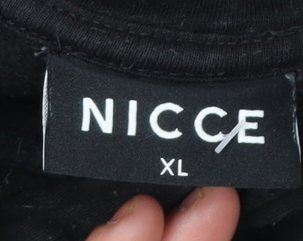 Nicce Men's Black Pullover Hoodie XL with Logo