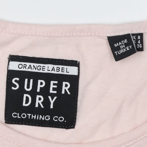Superdry Women's Pink Tank Top - Size 8, Cotton Blend
