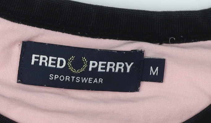 Fred Perry Men's Pink M T-Shirt, Embroidered Logo