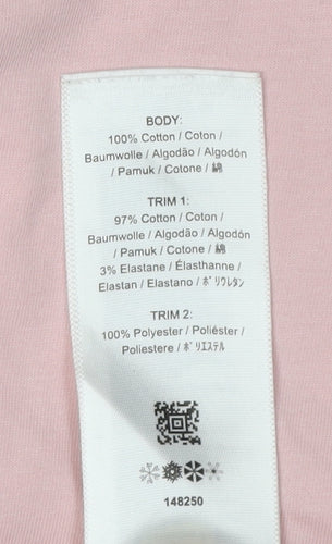 Fred Perry Men's Pink M T-Shirt, Embroidered Logo