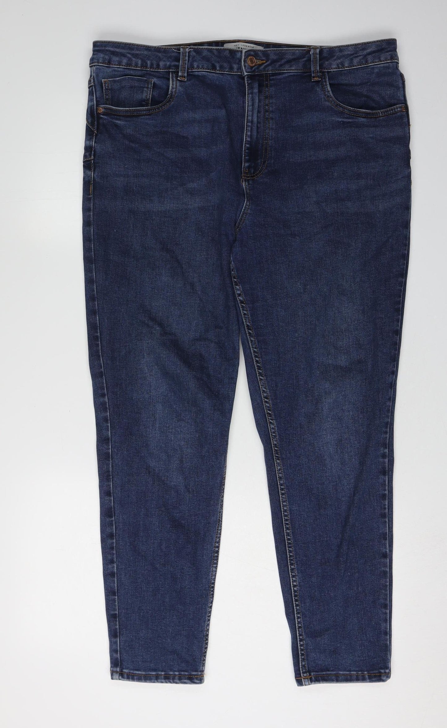 New Look Women's Blue Straight Leg Jeans, Size 18
