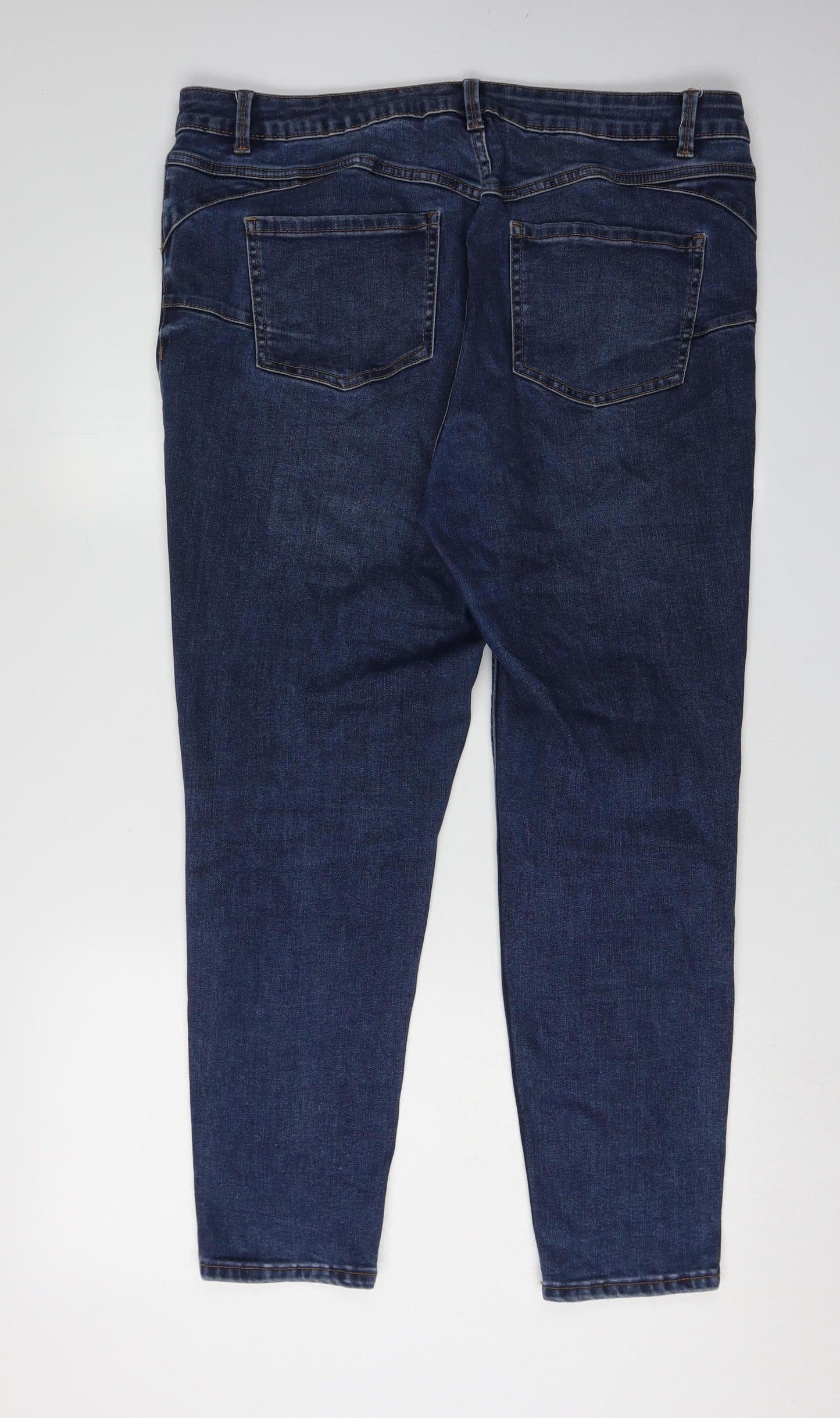 New Look Women's Blue Straight Leg Jeans, Size 18