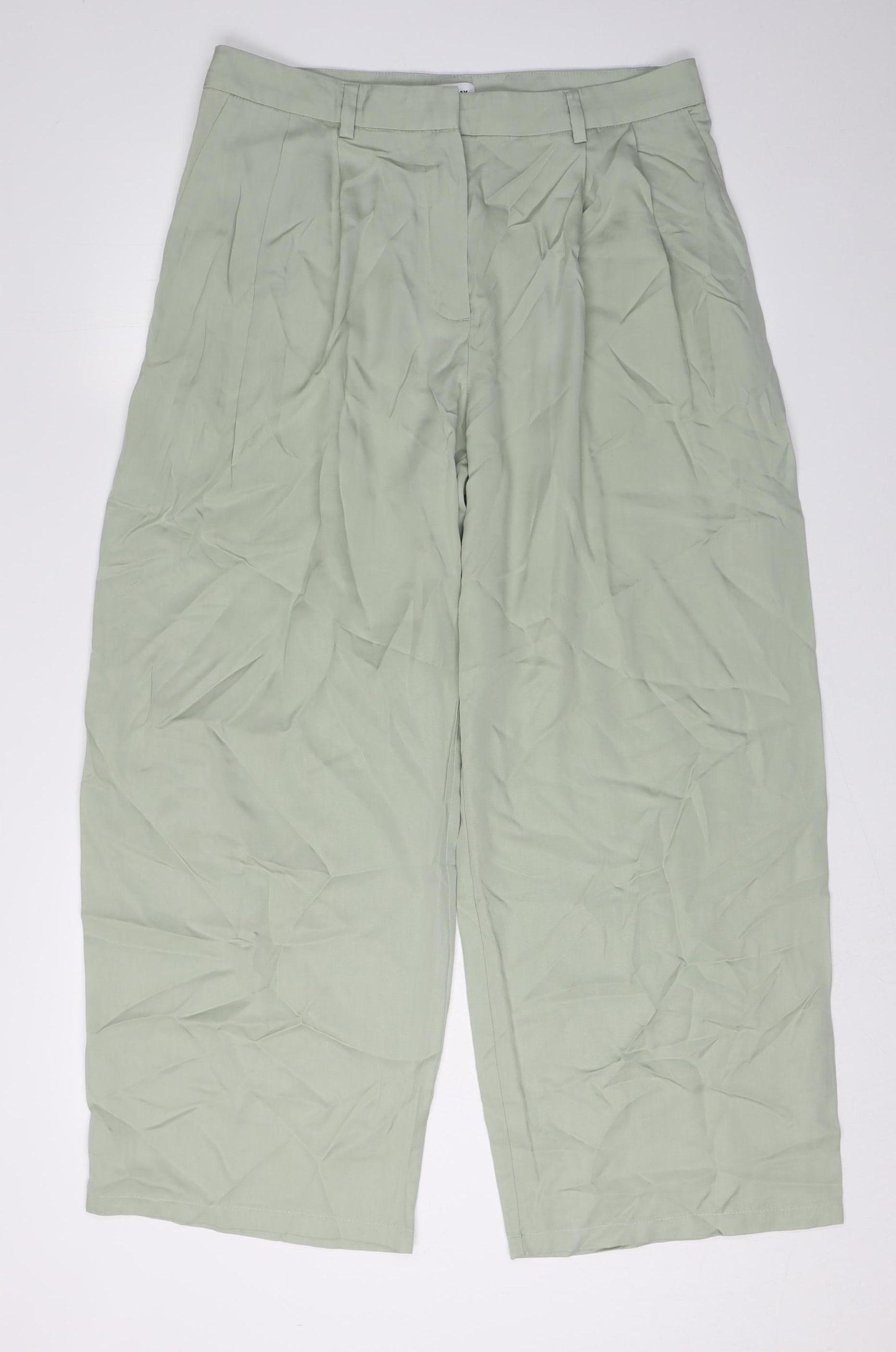 Weekday Women's Green Wide-Leg Trousers Size 14