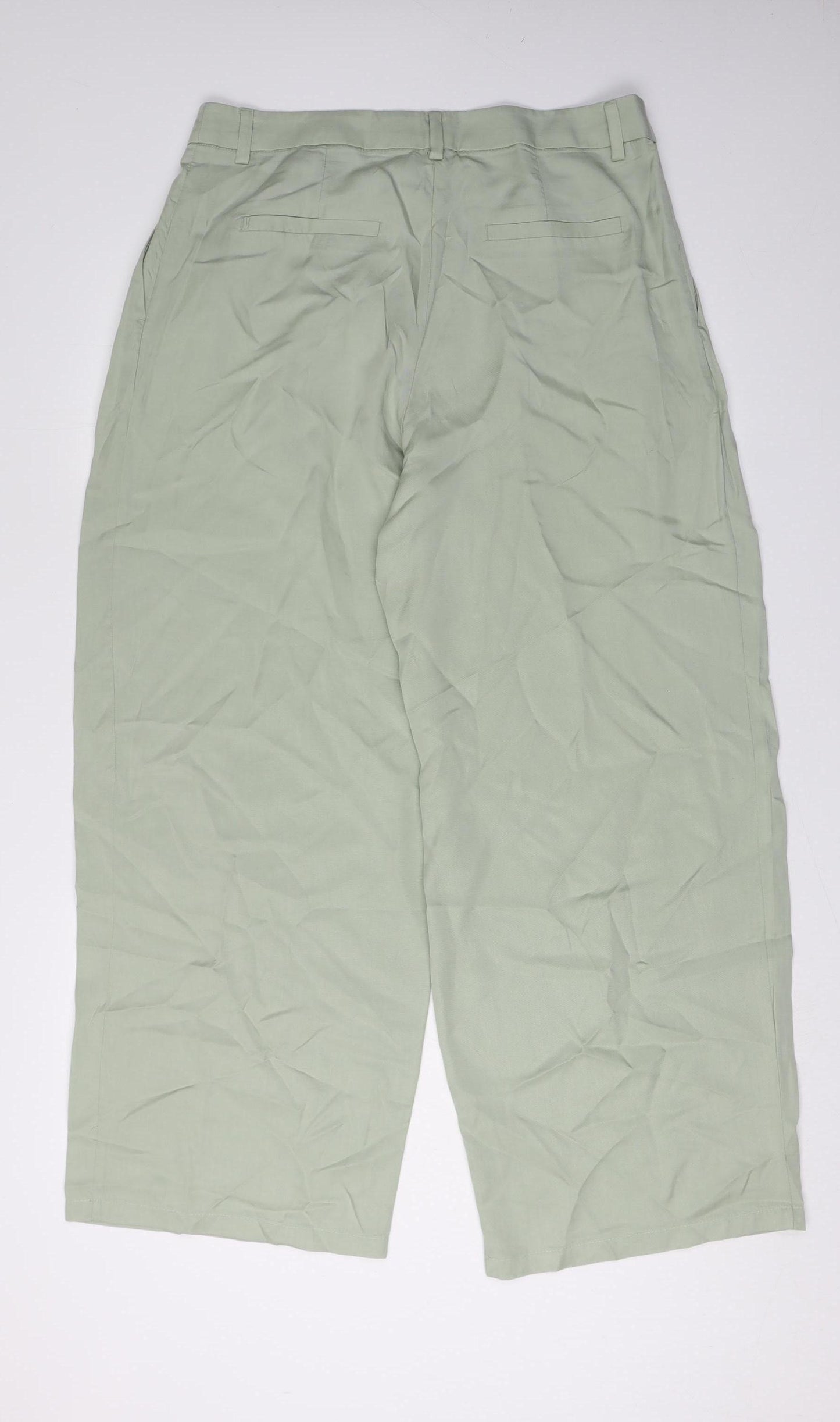 Weekday Women's Green Wide-Leg Trousers Size 14