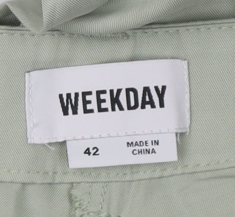 Weekday Women's Green Wide-Leg Trousers Size 14