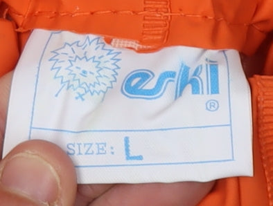 Eski Unisex Orange Rain Trousers L Waterproof