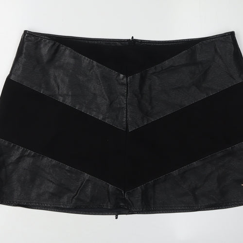 Marks and Spencer Women's Black Faux Leather Skirt