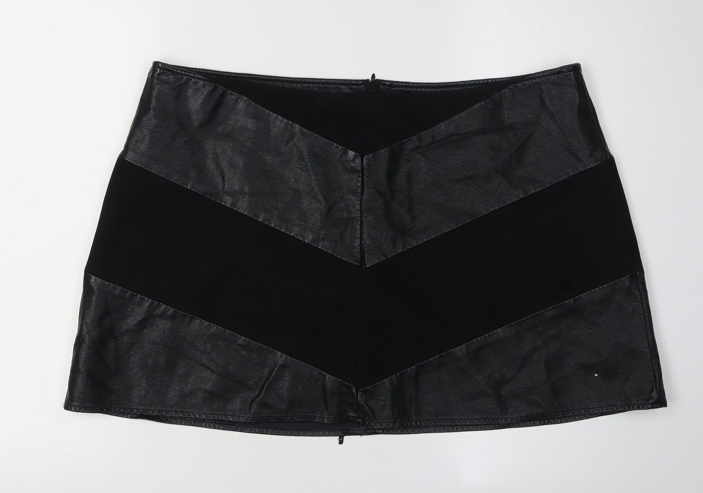 Marks and Spencer Women's Black Faux Leather Skirt