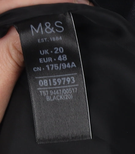 Marks and Spencer Women's Black Faux Leather Skirt