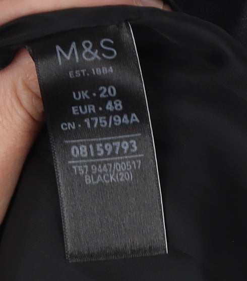 Marks and Spencer Women's Black Faux Leather Skirt