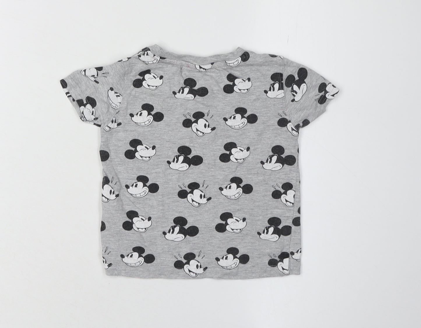 Disney at Primark Mickey Mouse Grey Unisex T-Shirt 12-18 Months