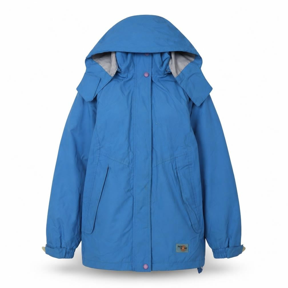 Front view of Arctic Storm Men's Blue Hooded Rain Jacket, size S