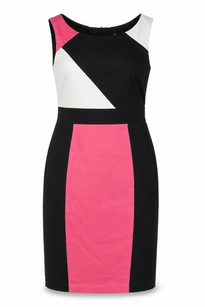 Front view of Marks & Spencer Women's Multicoloured Sheath Dress, size 10