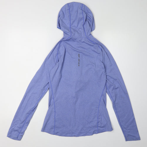 Asics Women's Blue Pullover Hoodie S, Sporty & Stylish
