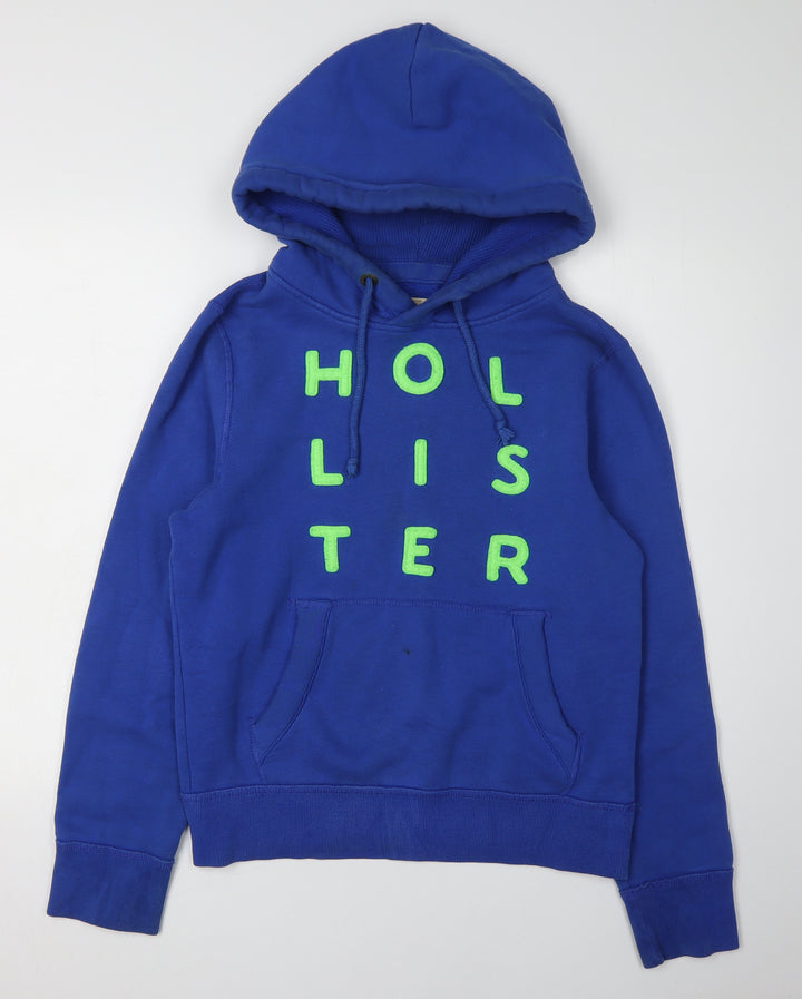 Hollister Unisex Blue Pullover Hoodie S