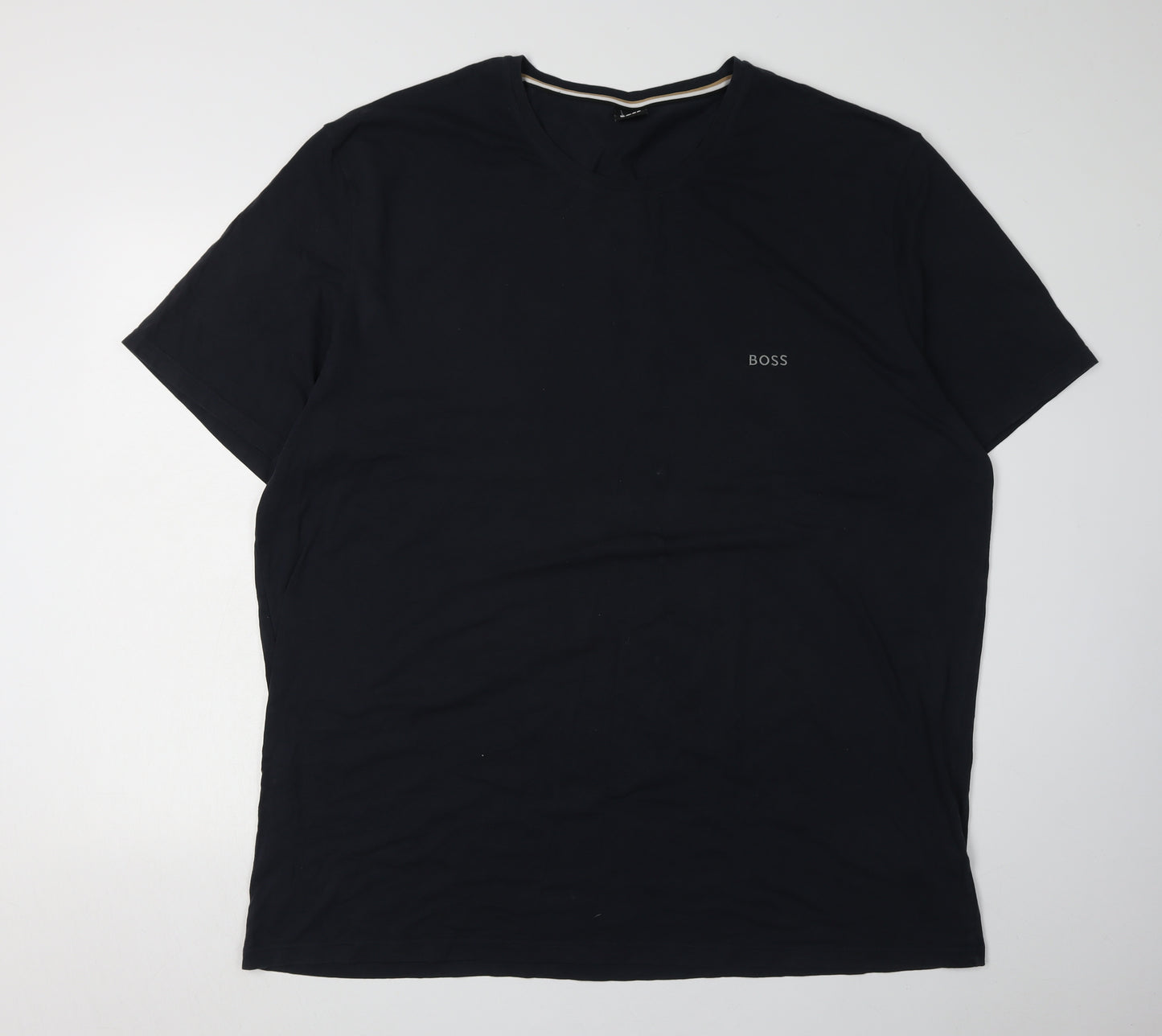 Hugo Boss Men's Black T-Shirt 4XL Crew Neck Logo