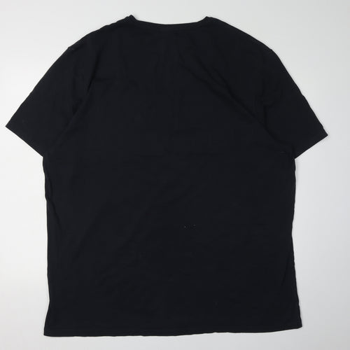 Hugo Boss Men's Black T-Shirt 4XL Crew Neck Logo