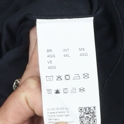 Hugo Boss Men's Black T-Shirt 4XL Crew Neck Logo
