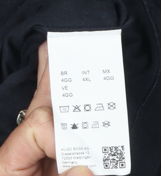 Hugo Boss Men's Black T-Shirt 4XL Crew Neck Logo
