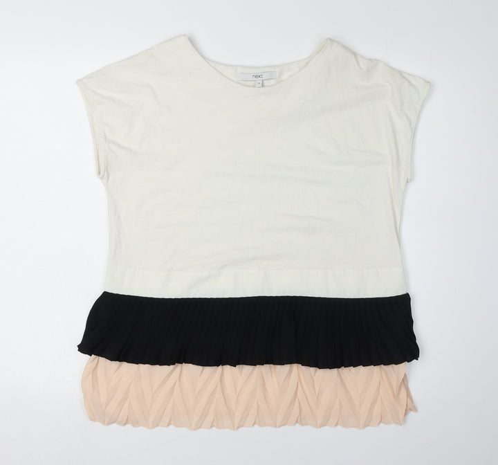 Next Women's Ivory Jersey Top Size 14 - Casual Sleeveless