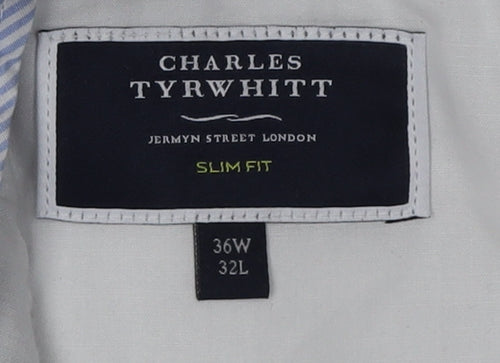 Charles Tyrwhitt Men's Beige Chino Trousers, Size L