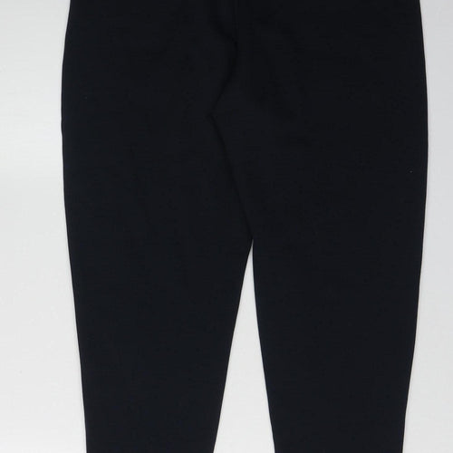 ICHI Women's Black Trousers M Regular Fit