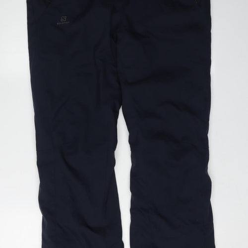 Salomon Men's Black Track Pants - Waterproof, Regular Fit