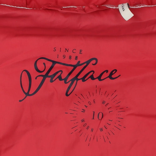 Fatface Women's Red Basic Hooded Jacket Size 10