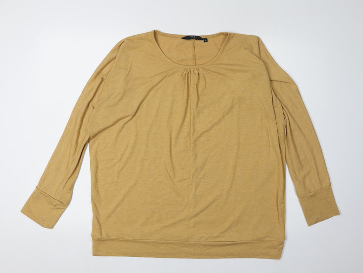 Isle Collection Yellow Long Sleeve Women's T-Shirt M