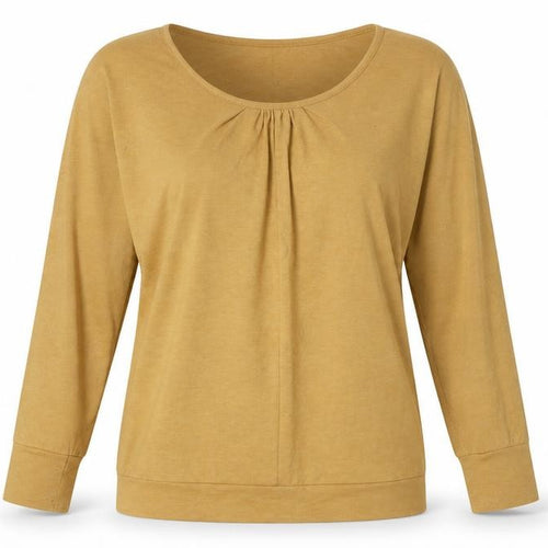 Isle Collection Yellow Long Sleeve Women's T-Shirt M