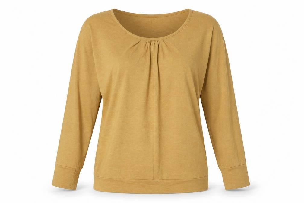 Isle Collection Yellow Long Sleeve Women's T-Shirt M