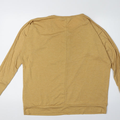 Isle Collection Yellow Long Sleeve Women's T-Shirt M