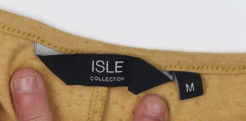 Isle Collection Yellow Long Sleeve Women's T-Shirt M