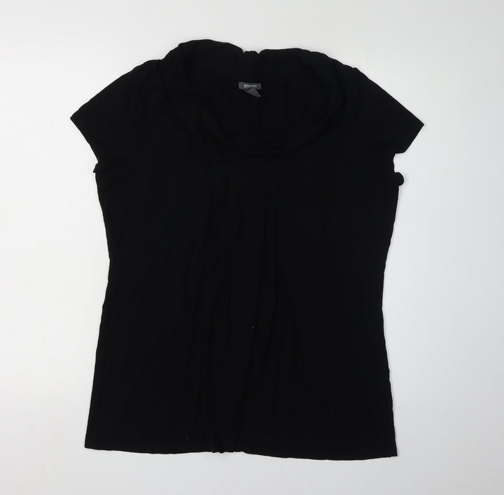 Kenneth Cole Reaction Women's Black Large Cowl Neck T-Shirt
